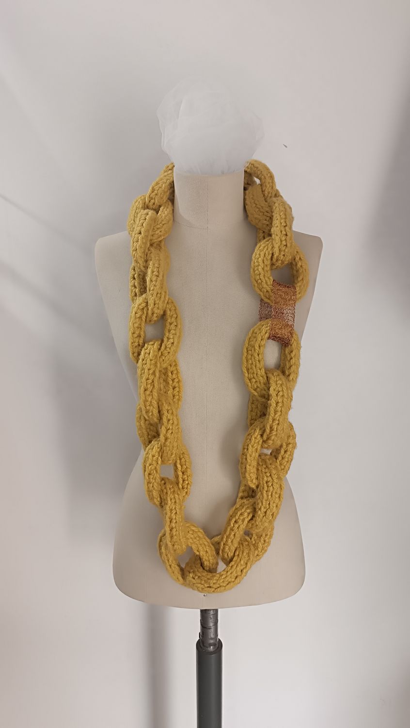 La Sciarpa Gioiello_Giallo Ocra