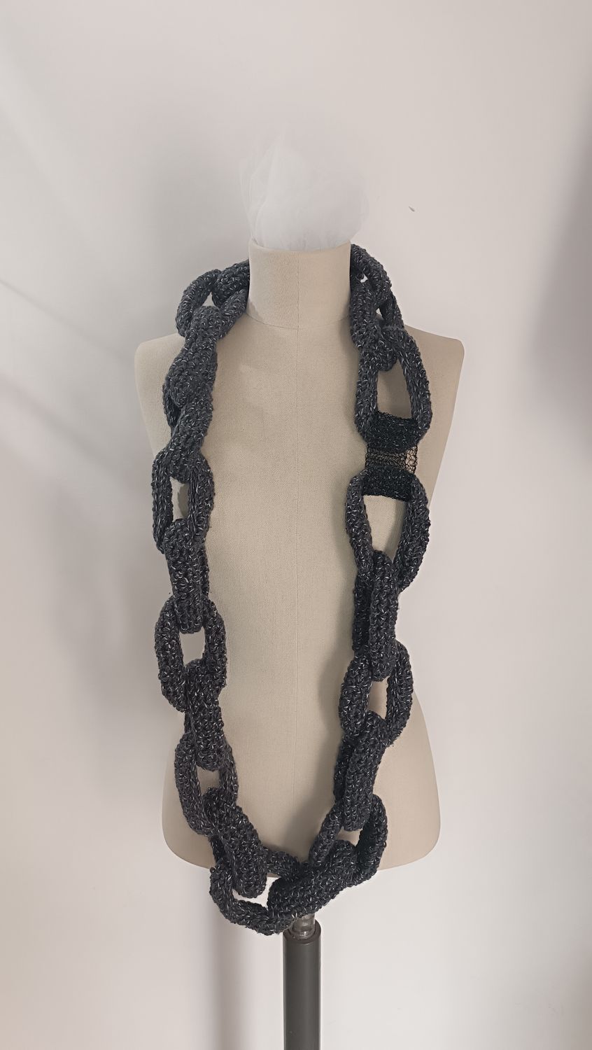 La Sciarpa Gioiello_Grigio melange