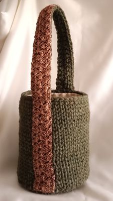 Secchiello "Nucleo" - Verde militare e Rame