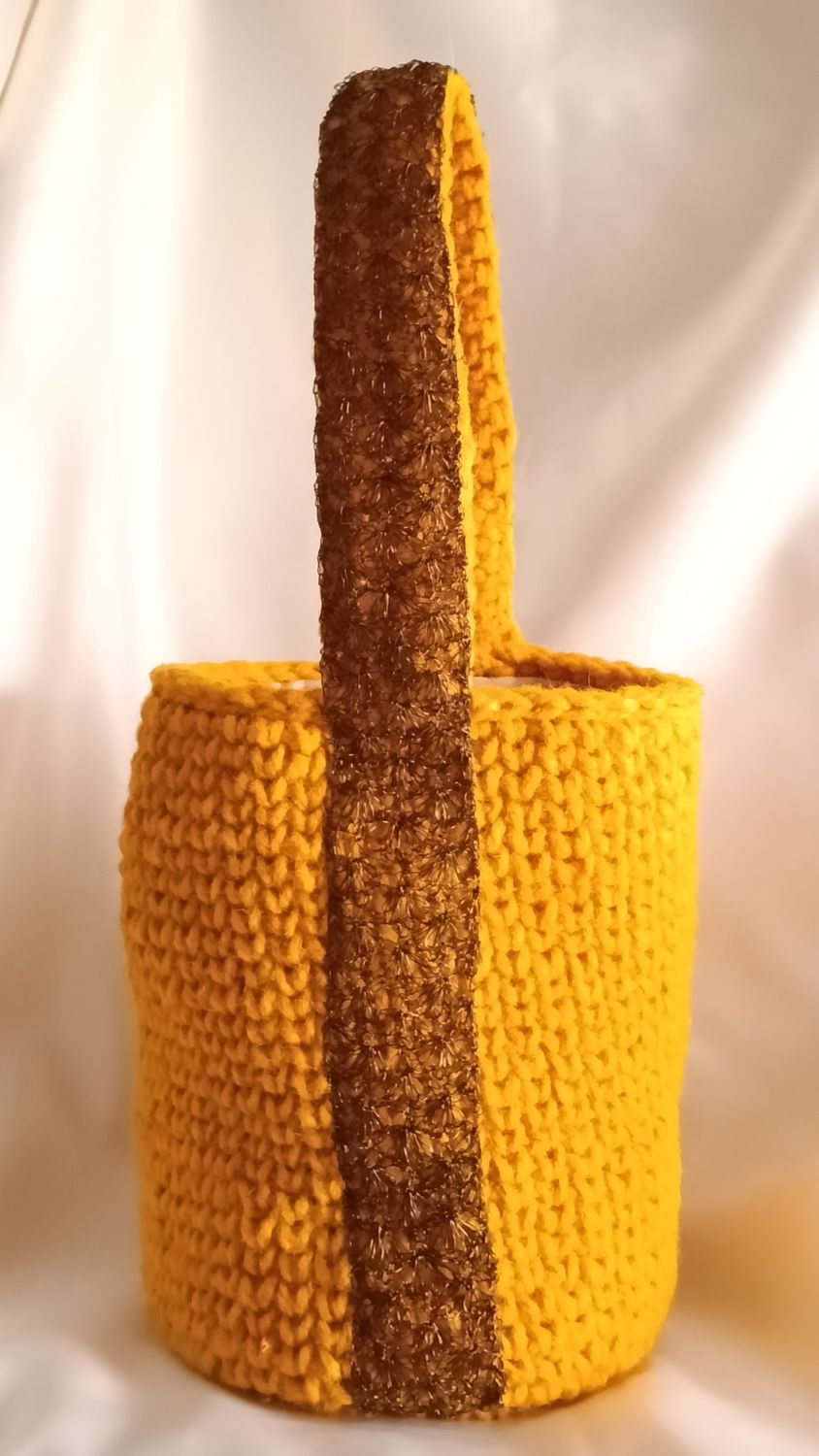 Secchiello "Nucleo" - Giallo ocra e Bronzo