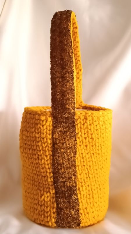 Secchiello "Nucleo" - Giallo ocra e Bronzo