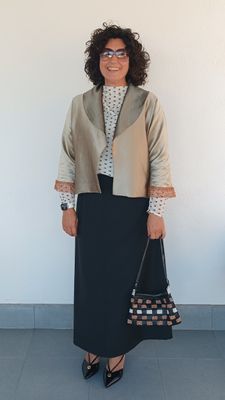 GG Giacca Gioiello colore Beige con elemento Bracciale