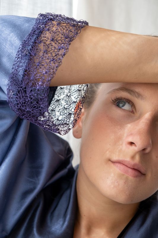 GG Giacca Gioiello colore Blu con elemento Bracciale