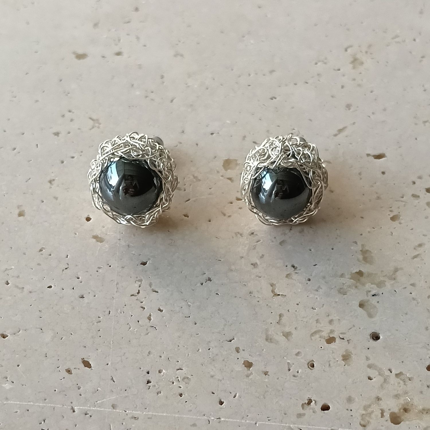 Orecchini Ematite