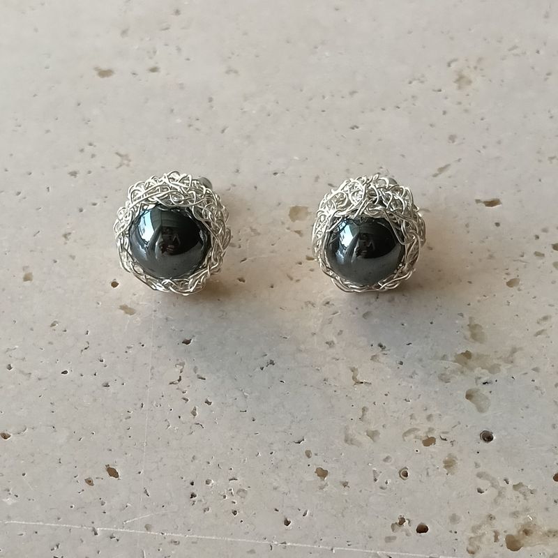 Orecchini Ematite