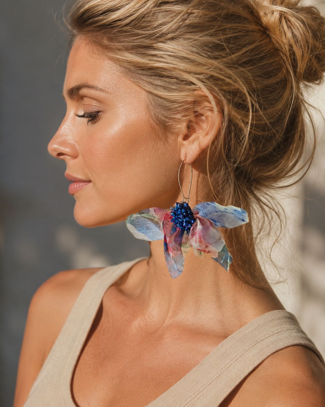 Orecchini Organza Blu