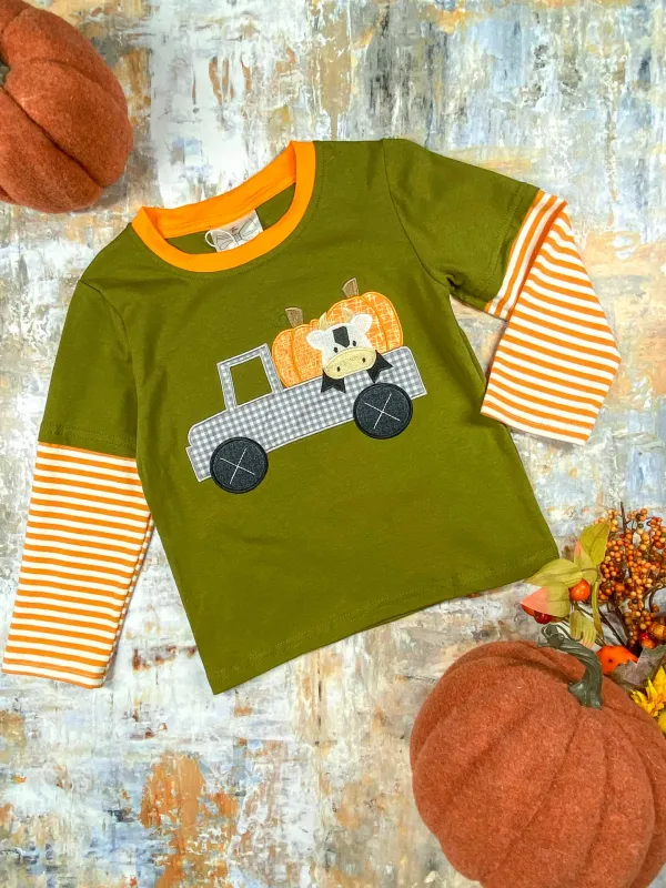 Haulin Pumpkins Toddler Long Sleeve Shirt