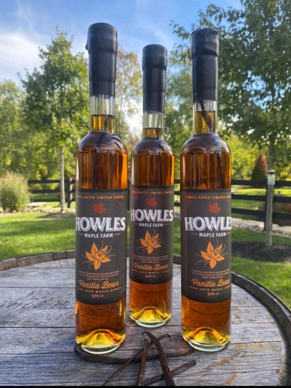 Vanilla Bean Barrel Aged Maple Syrup 375ml