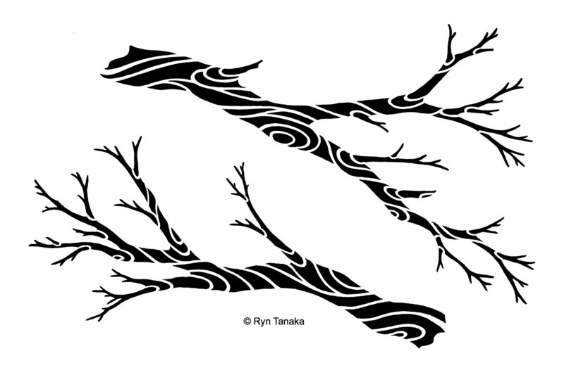 Flowing Branches Stencil