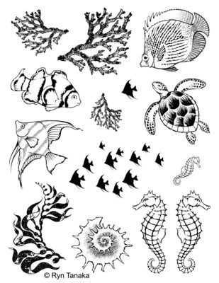Sea Creatures 1 - Unmounted stamps
