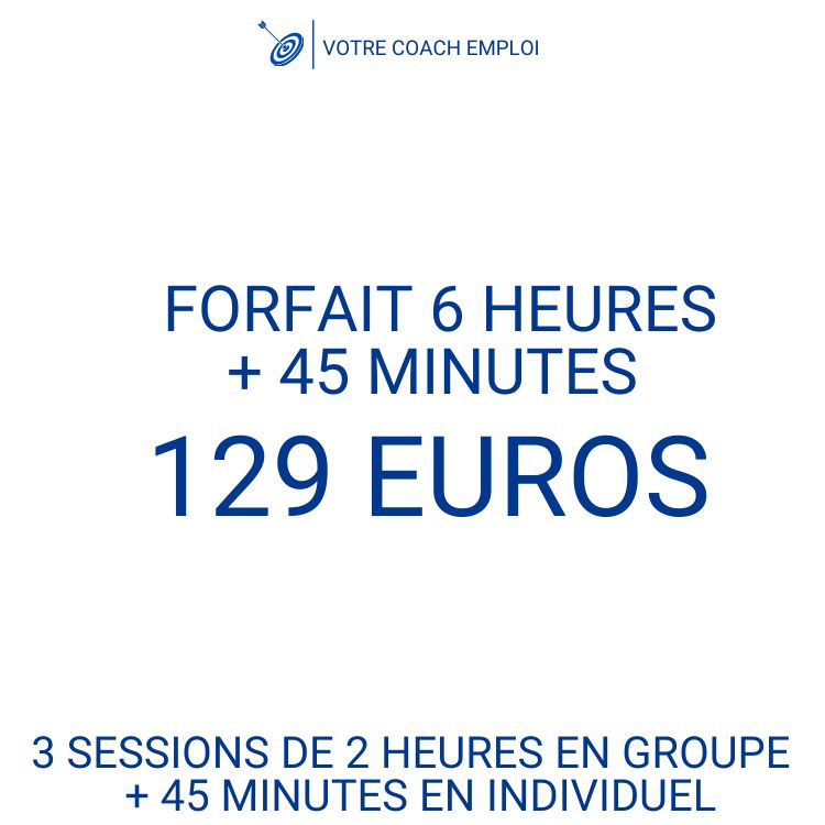 6 heures d'accompagnement en groupe + 45 minutes en individuel