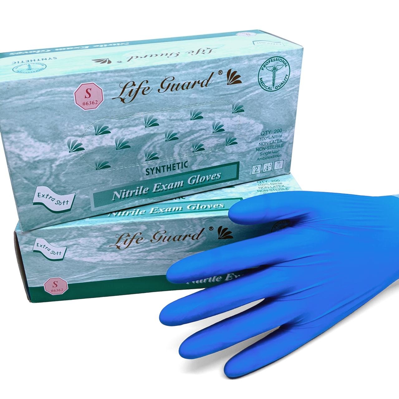 Life Guard 3.5 Mil Chemo Nitrile PF Exam Gloves Blue 200 count
