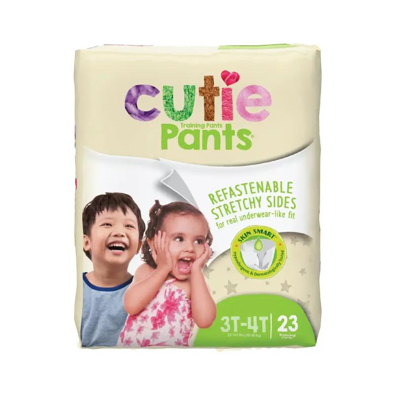 Cuties Training Pants, Unisex, Size 3T-4T / 23 Count (32 to 40 lbs)  ( 4 bags of 23 ct /  Case)