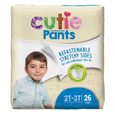 Cuties Training Pants, Boys, Size 2T-3T / 26 Count (up to 34 lbs)  ( 4 bags of 26 ct /  Case)