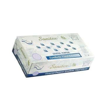 Vinyl Industrial Gloves, 4 Mil, Powder-Free, Clear, Durasafe, 10 boxes of 100 count