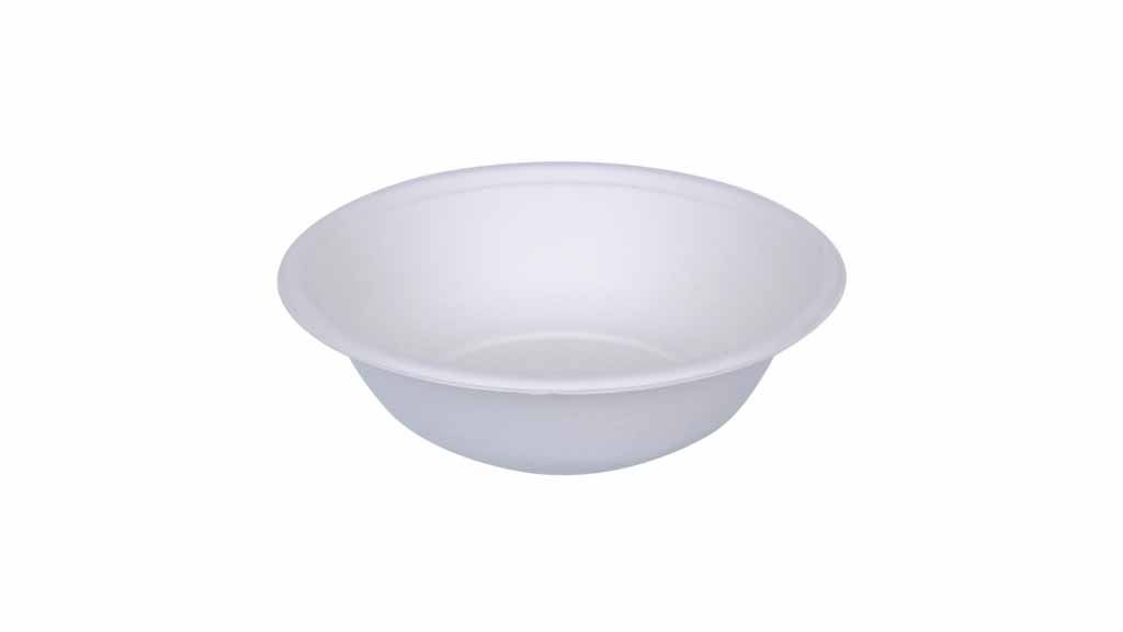 Bagasse Bowl, 6 oz. , White finish, 1000 Bowls / case