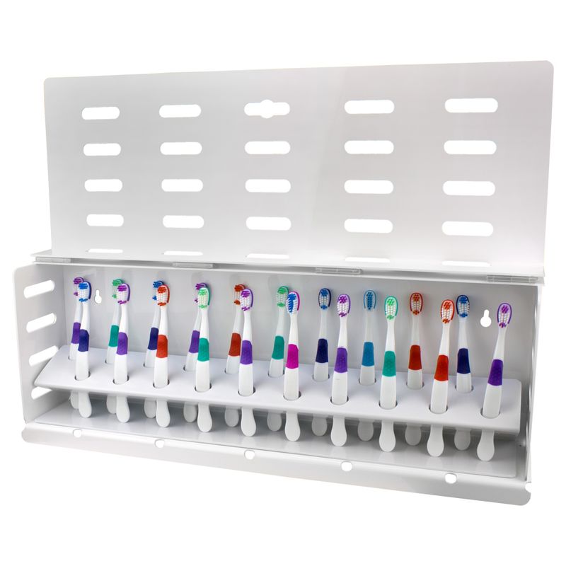 20 Count Toothbrush Rack w/ Wall Mount – No Covers