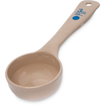432606 - Measure Miser® Solid Short Handle 3 oz - Beige 12 spoons per case