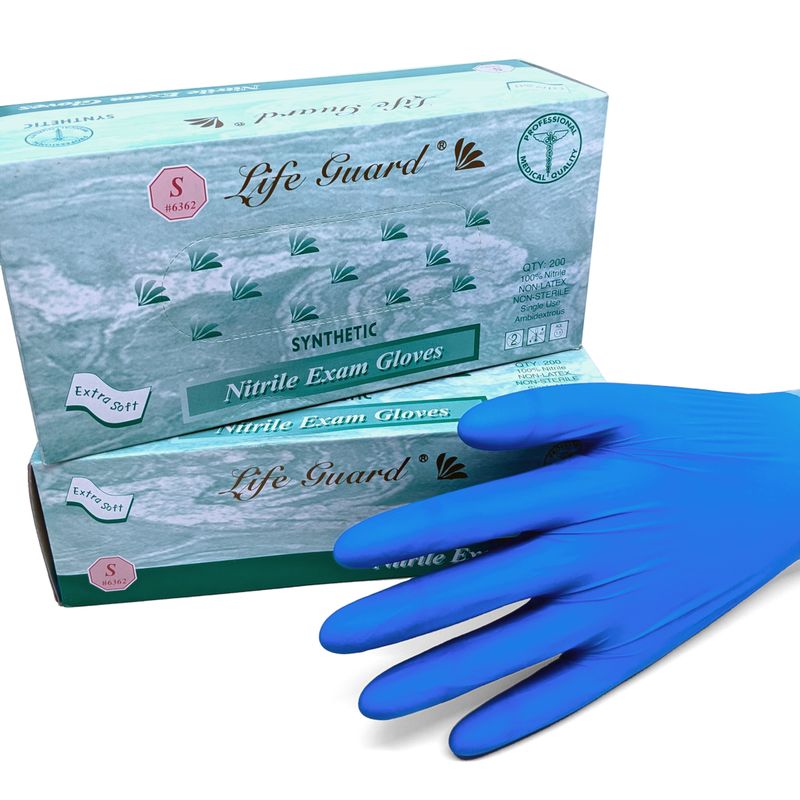 Life Guard 3.5 Mil Chemo Nitrile PF Exam Gloves Blue 200 count