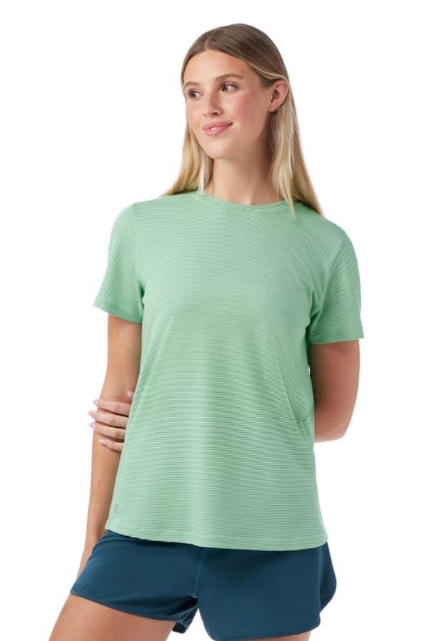 Women&#39;s Active Mesh Short Sleeve, COLOR: MATCHA ZEN HEATHER, SIZE: S