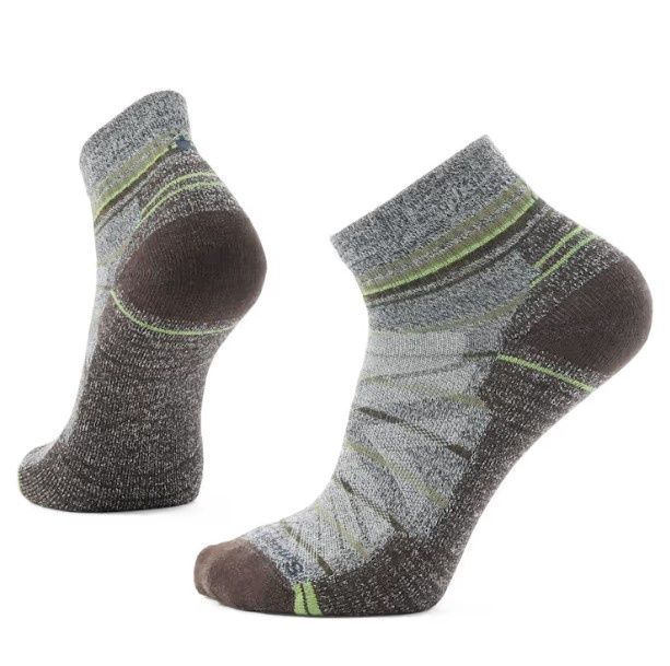 Smartwool Hike Light Cushion Pattern Ankle Socks, COLOR: ASH-CHARCOAL, SIZE: L
