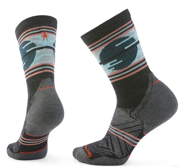 Smartwool Women&#39;s Trail Run Targeted Cushion Sunset Trail Crew Socks, COLOR: CHARCOAL, SIZE: M