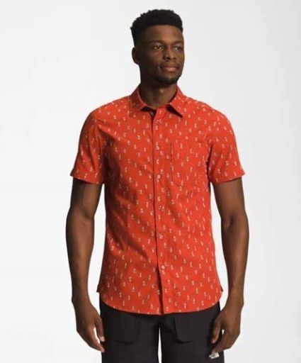 Men&#39;s Baytrail SS Shirt, COLOR: RUSTED BRONZE DITSY, SIZE: L