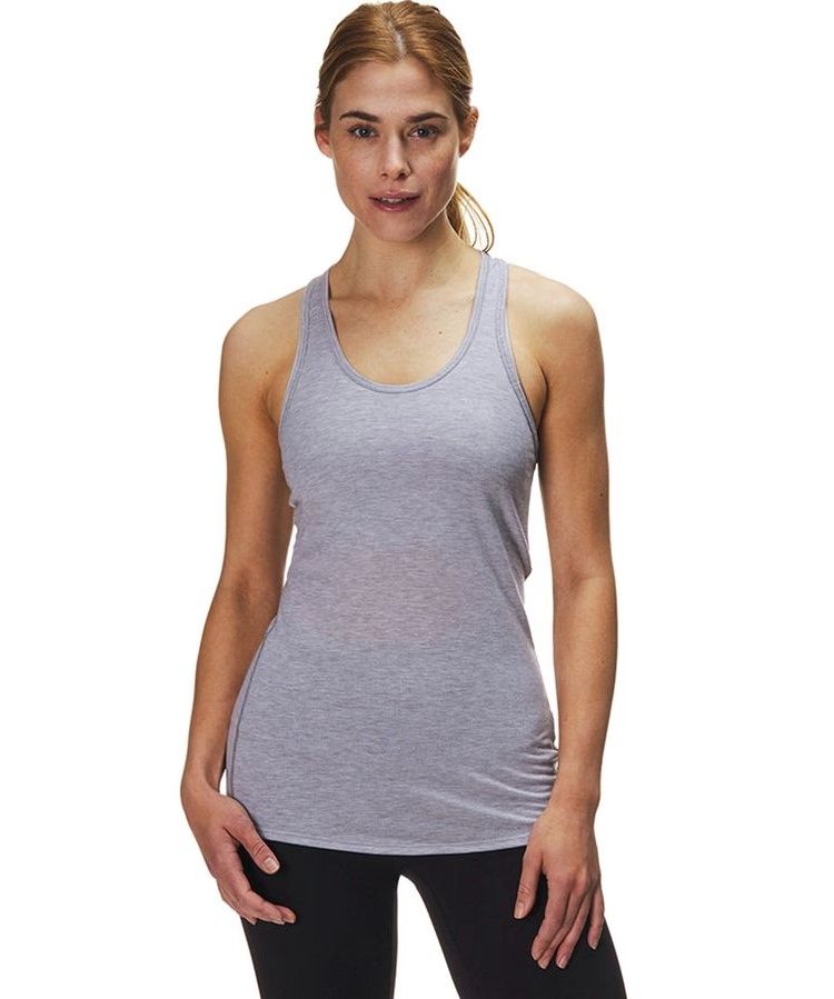 Women&#39;s Workout Racerback Tank, COLOR: LT HEATHER GREY, SIZE: S