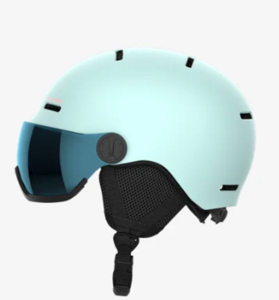 Salomon Youth Orka Visor Helmet, COLOR: BLEACH/FLASH BLUE, SIZE: KM