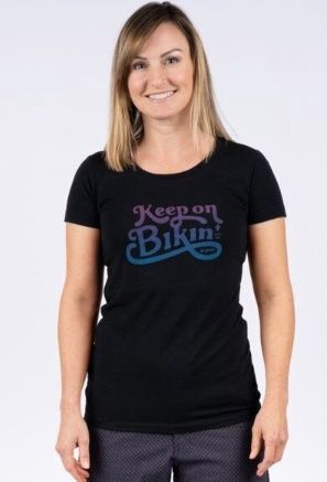 Women&#39;s Keep On Bikin&#39; SS Tee, COLOR: BLACK, SIZE: XL