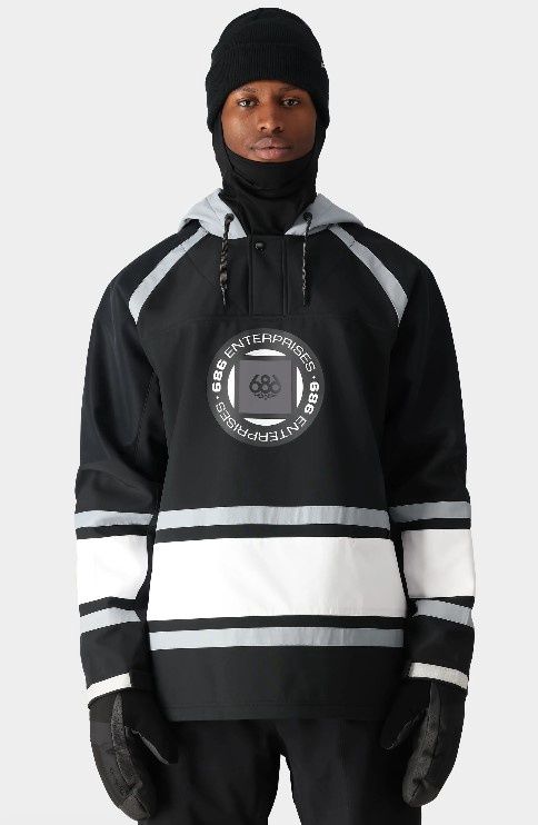 Men&#39;s Waterproof Slapshot Hoodie, COLOR: BLACK COLORBLOCK, SIZE: L