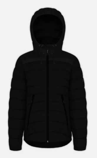 Women&#39;s Cosmic Puffy Jacket, COLOR: BLACK, SIZE: XS