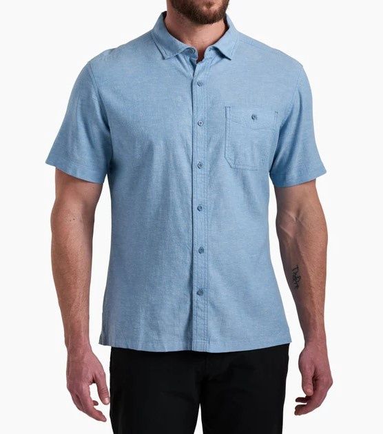 Men&#39;s Getaway SS Shirt, COLOR: BLUE CHALK, SIZE: M