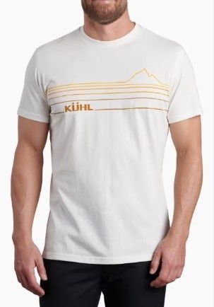 Men&#39;s Mountain Lines SS Shirt, COLOR: WHITE, SIZE: L