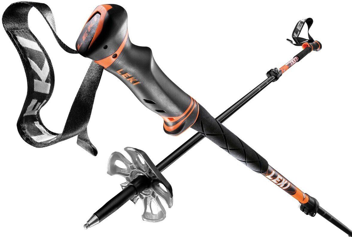 Leki Helicon Adjustable Pole, COLOR: Blk/Org, SIZE: ADJUSTABLE
