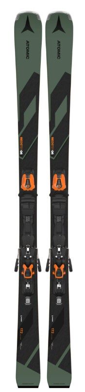 Atomic Redster Q6 Ski, Binding: SYSTEM MI12 GW BLK/ORG, COLOR: Blk/Grn, SIZE: 155