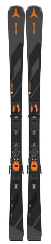 Atomic Redster Q4 Ski, Binding: SYSTEM M10 GW BLK/ORG, COLOR: Gry/Blk, SIZE: 147