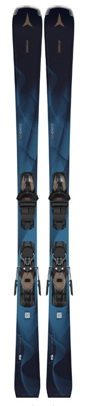 Atomic Women&#39;s Cloud Q9 Ski, Binding: SYSTEM M10 GW BLK/SAND, COLOR: Blue, SIZE: 147