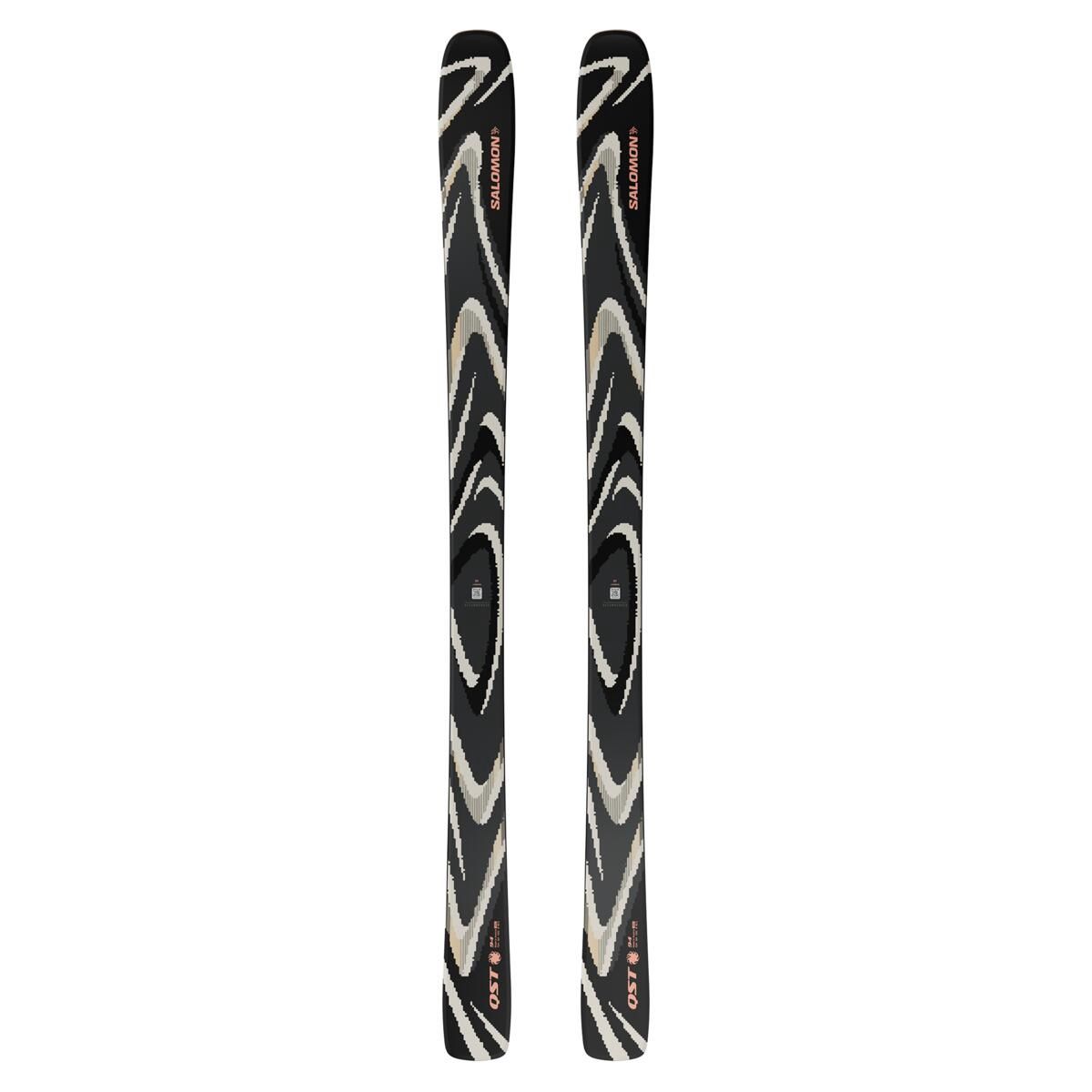 Salomon QST 94 Ski, COLOR: Black / Almond Milk / Fusion Coral, SIZE: 164