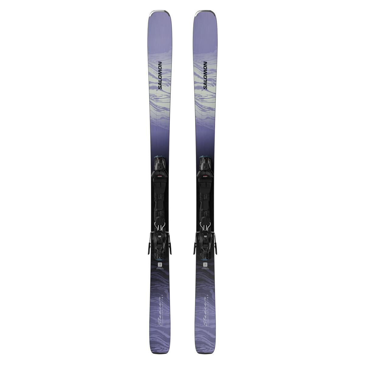 Salomon Women&#39;s Stance 80 + M10 GW Binding, Binding: M10 W, COLOR: Alaskan Blue / Porcelain / Lime Cream, SIZE: 151