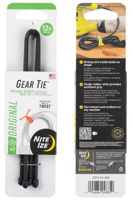 Nite Ize Gear Twist, COLOR: Black, SIZE: 12&quot;