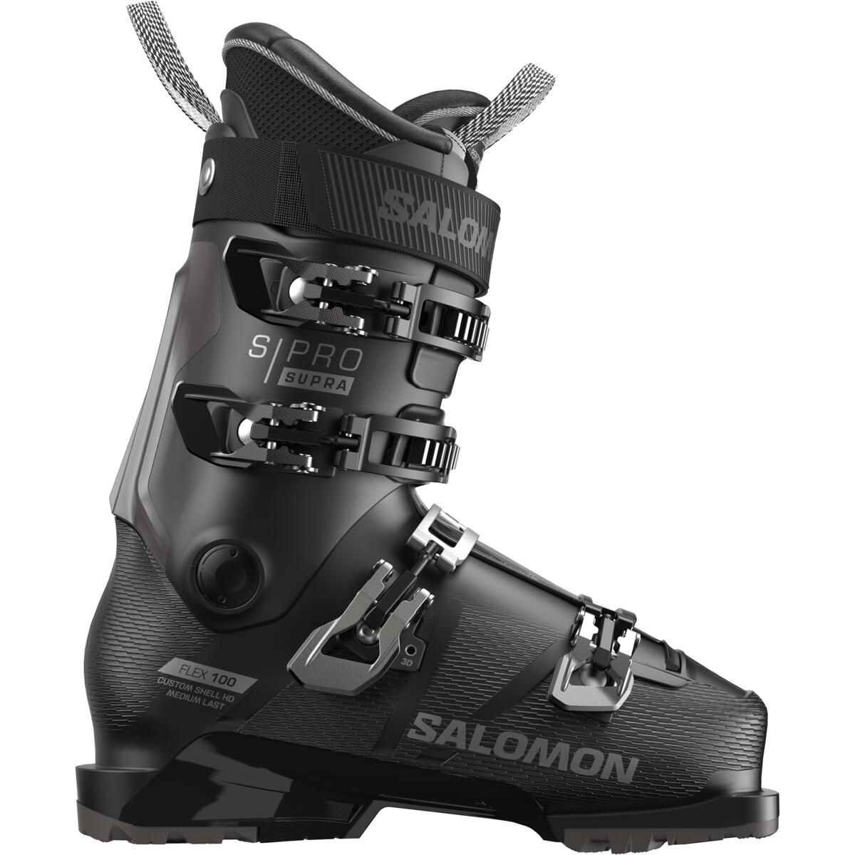 Salomon S/Pro Supra 100 GW Boot, COLOR: BLK/DK GREY MET, SIZE: 26/26.5