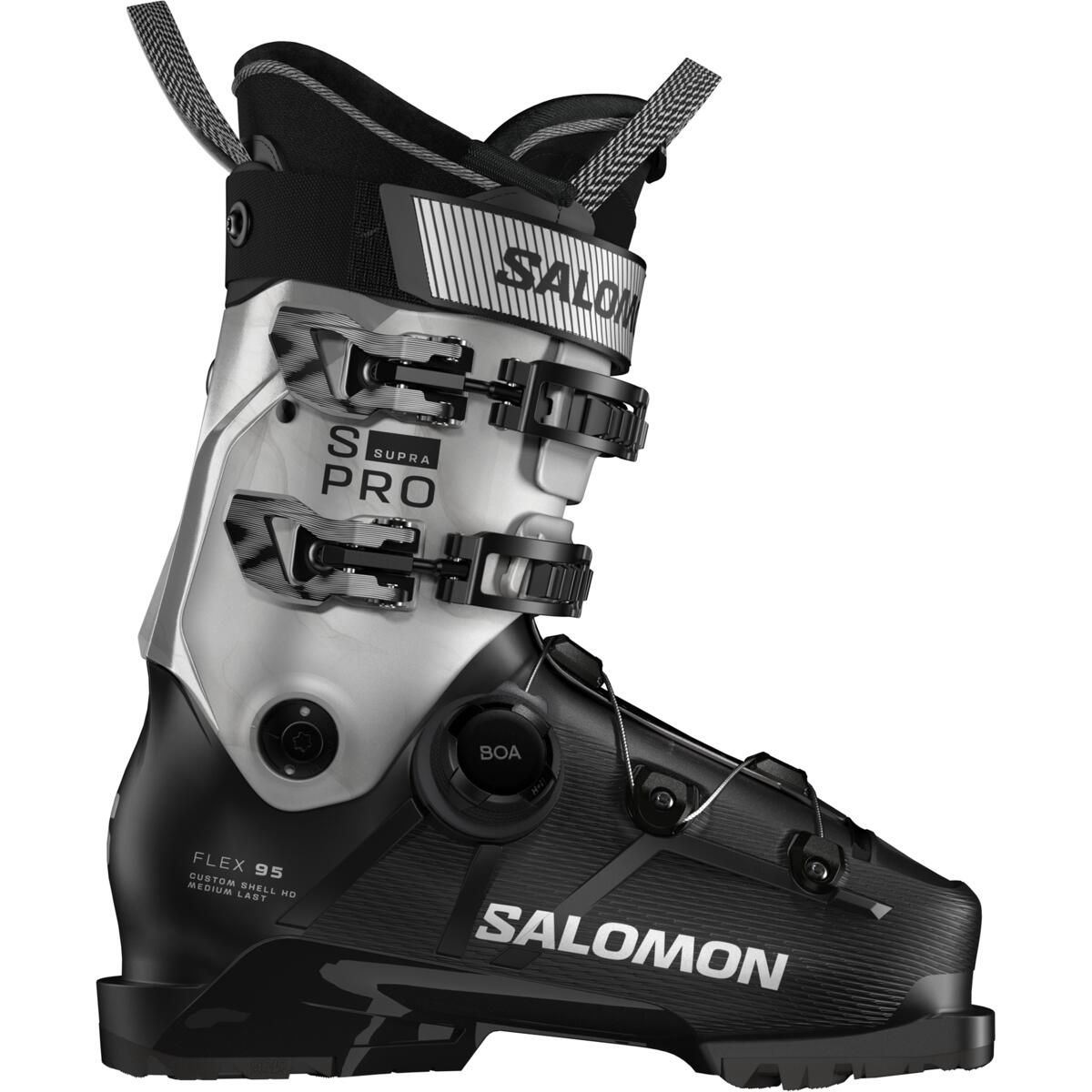 Salomon Women&#39;s S/Pro Supra 95 BOA GW Boot, COLOR: Black / Silver Met. / Silver Met., SIZE: 23/23.5