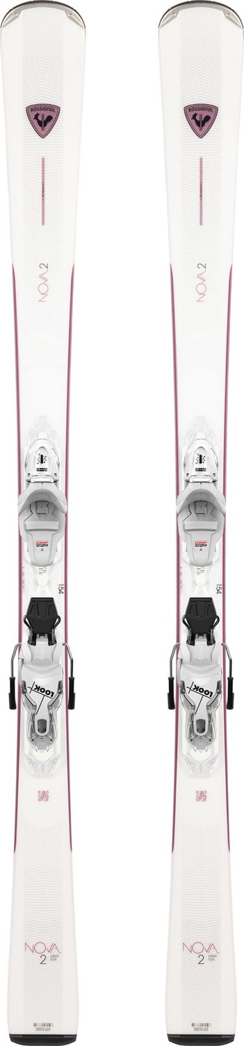 Rossignol Women&#39;s Nova 2 + XP 10 GW Binding, Binding: XP 10 GW Wht Sparkle, COLOR: White, SIZE: 146