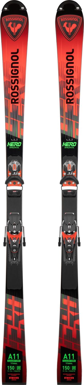 Rossignol Youth Hero Athlete SL R22 Ski, COLOR: Red, SIZE: 150