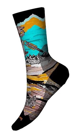 Smartwool Bike Zero Cushion Wolf Crew Sock, COLOR: MULTI, SIZE: L
