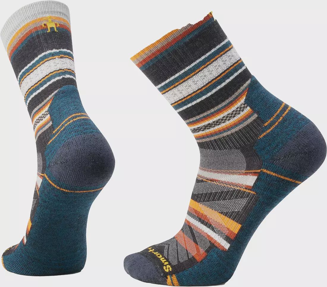 Smartwool Hike Light Cushion Panorama Crew Sock, COLOR: CHARCOAL, SIZE: L
