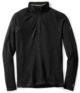 Men&#39;s Merino 250 1/4 Zip Top, COLOR: BLACK, SIZE: XXL