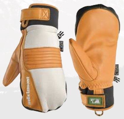 Wells Lamont Hydrahyde Grain Cowhide Mitten, COLOR: Gray/Saddle Tan, SIZE: M