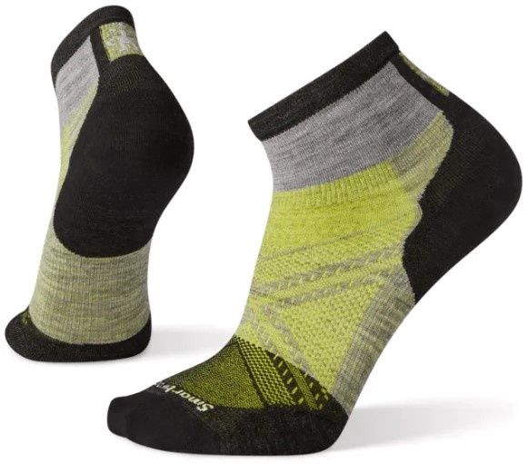Smartwool PHD Cycle Ultralight Pattern Sock, COLOR: LIGHT GREY, SIZE: M